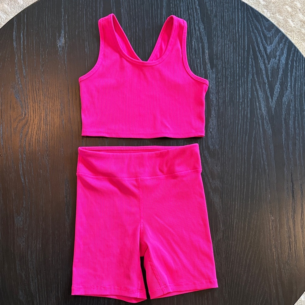 Zella Girl Hot Pink Kids Matching Set